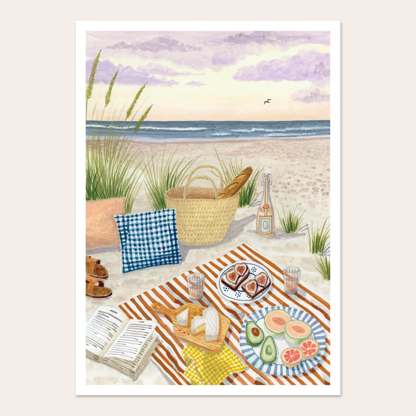 Affiche Pique-nique plage