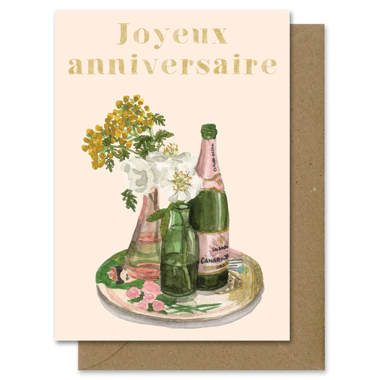 Carte Anniversaire Champagne