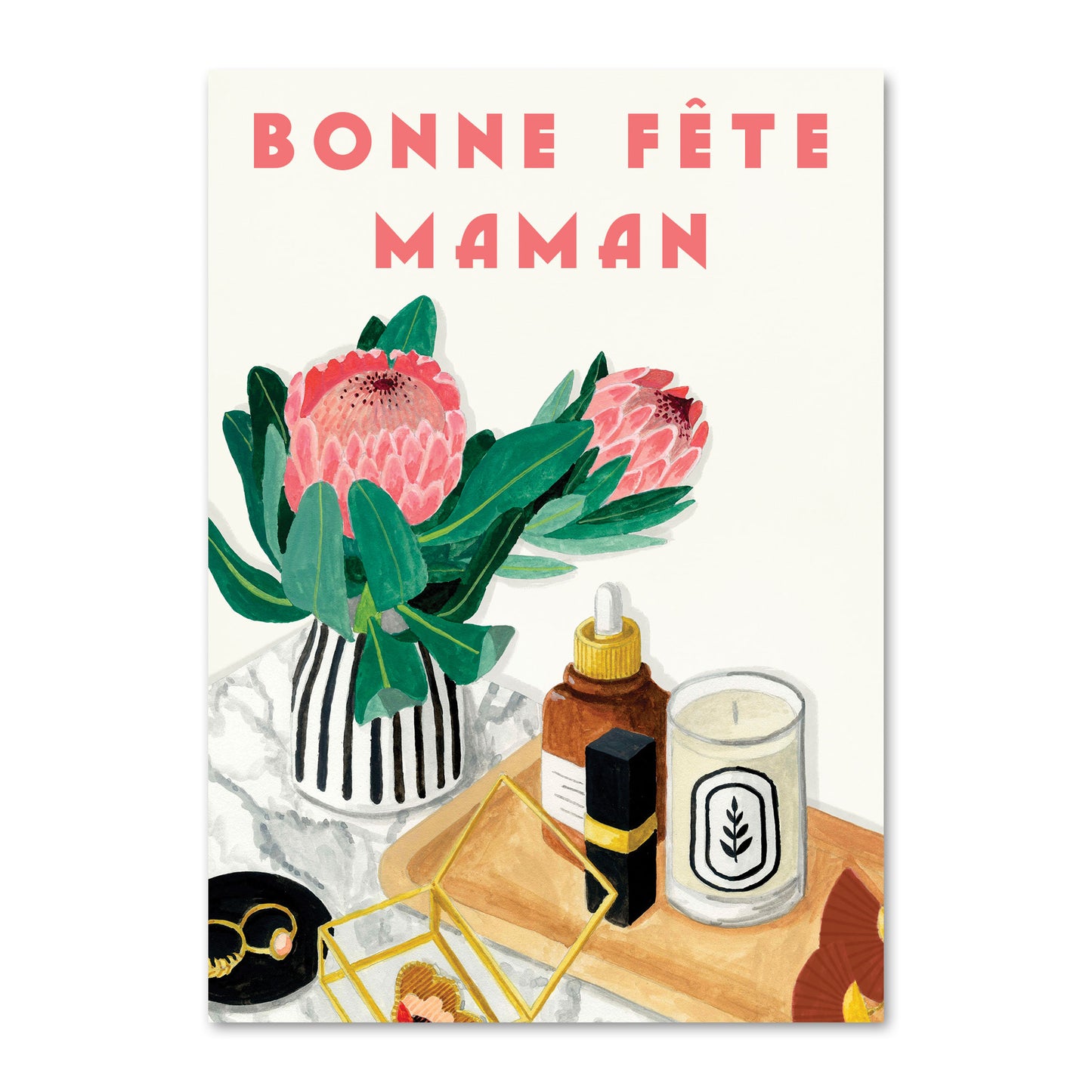 Carte Bonne fête maman Boudoir