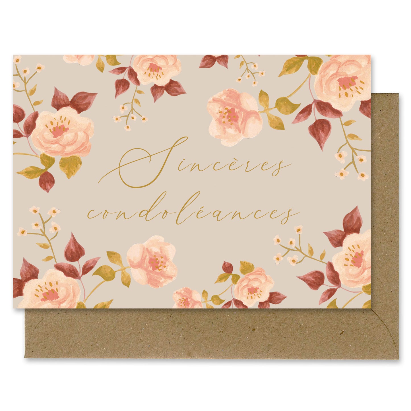 Roses sympathy card