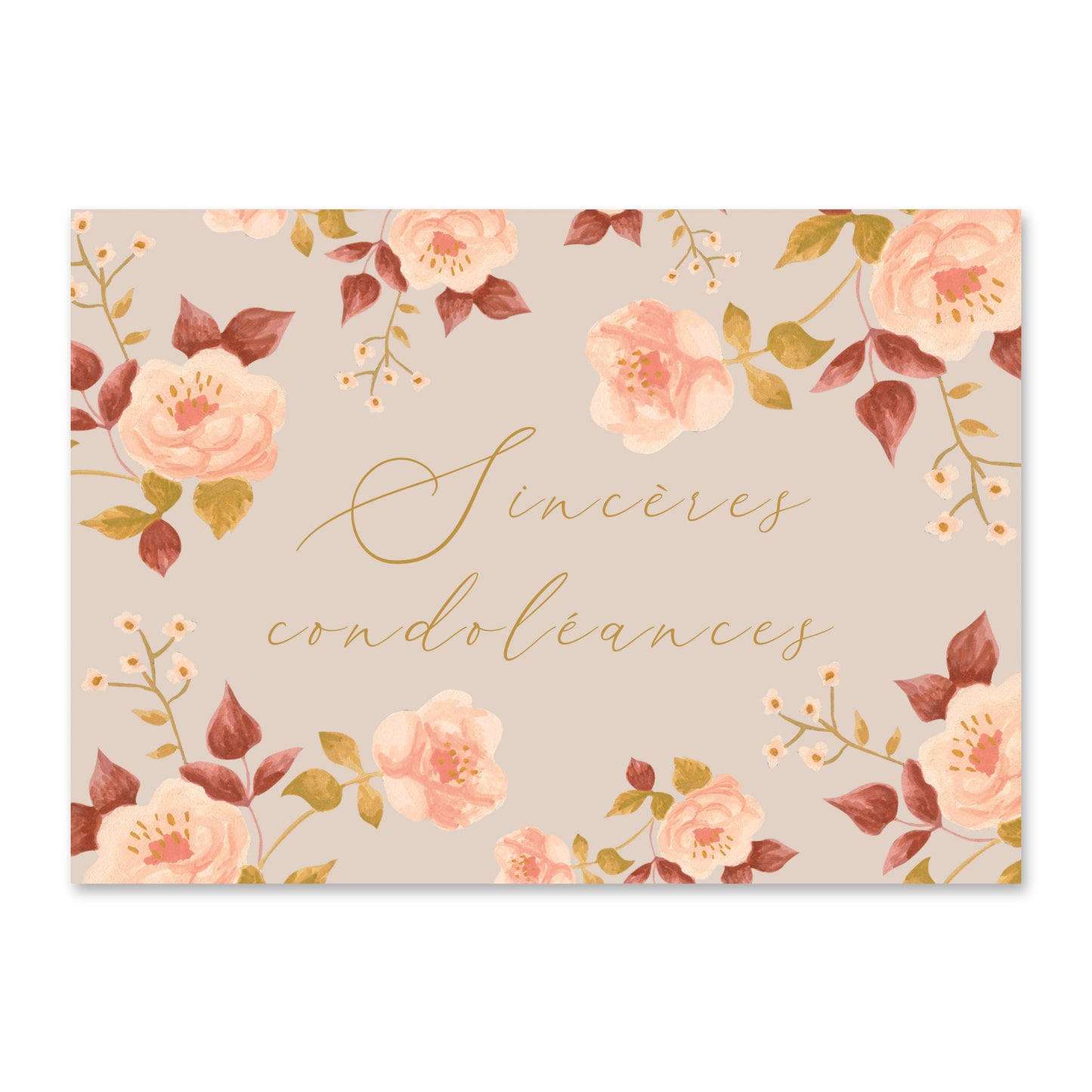 Roses sympathy card