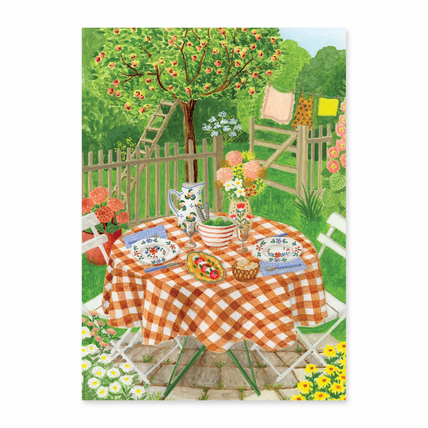 Carte postale Déjeuner au jardin