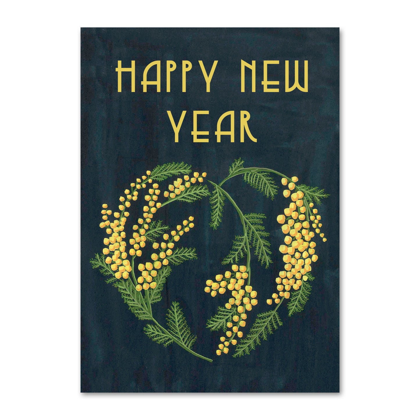 Carte Happy New Year Mimosa