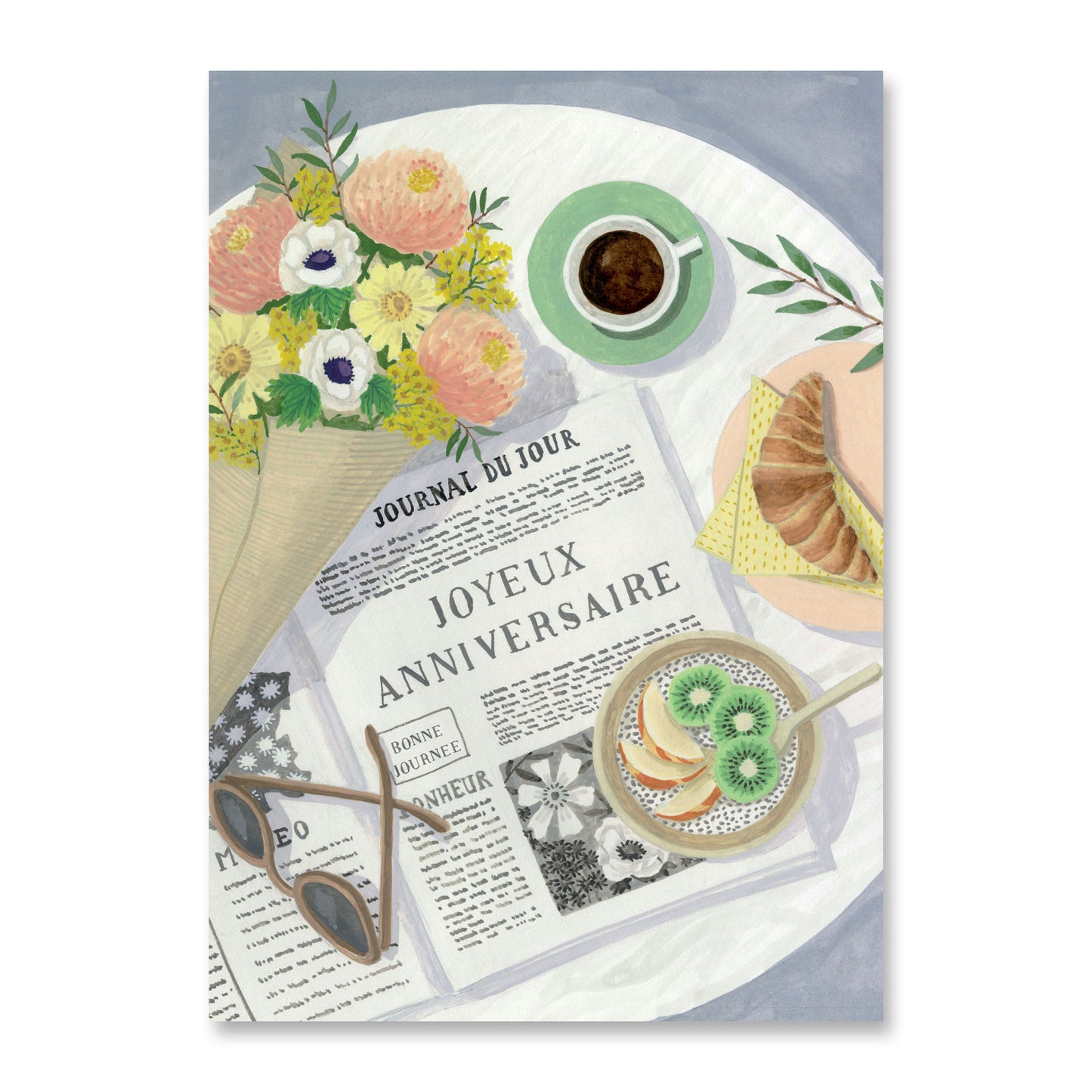 Birthday newspaper card