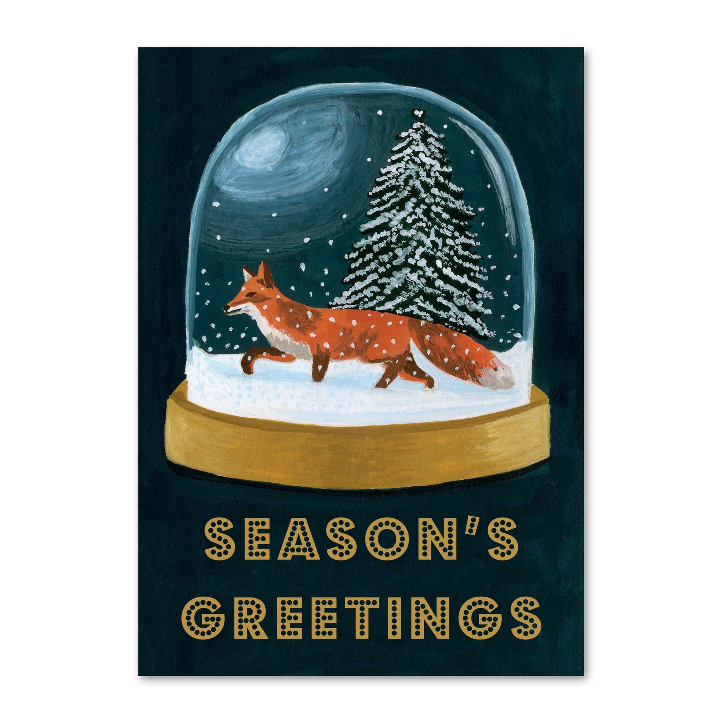 Season's greetings card Fox