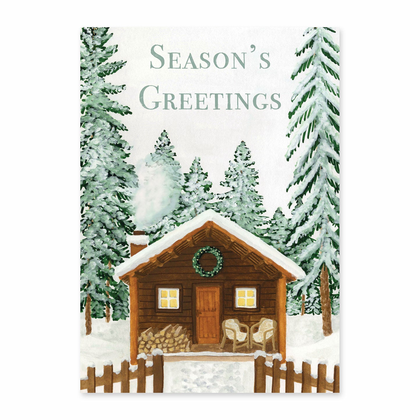 Carte Season's greetings Forêt