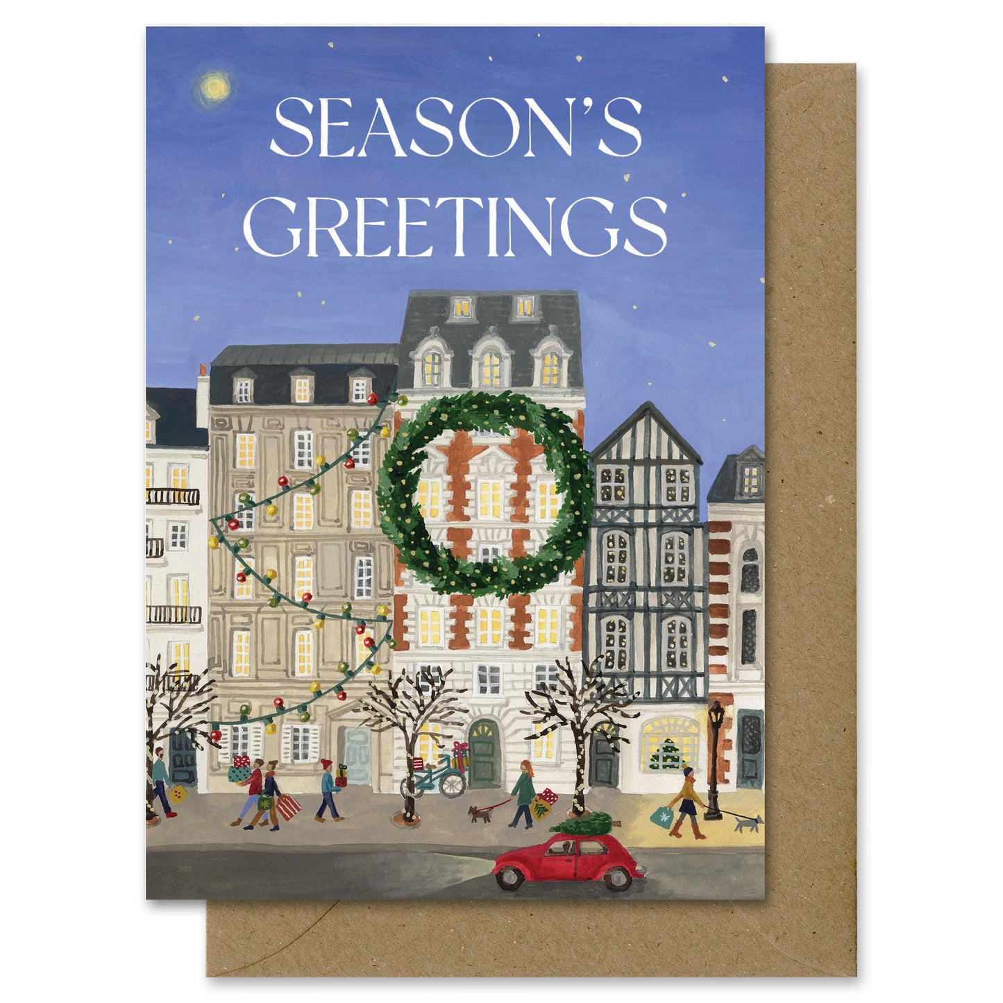 Season's greetings card Fox