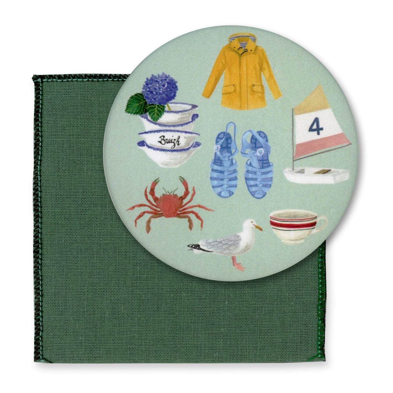 Summer Breton bag mirror