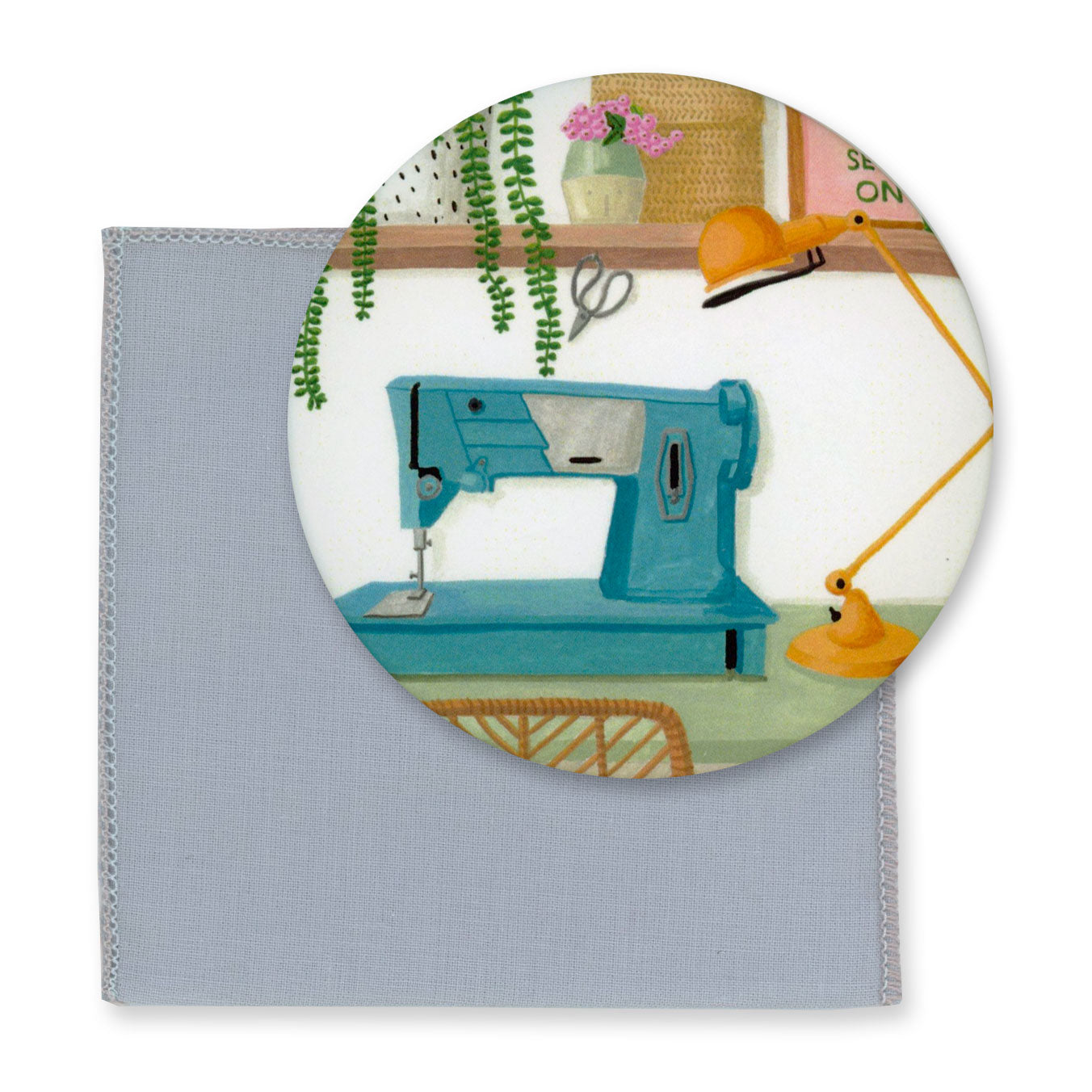Miroir de sac Keep calm and sew on