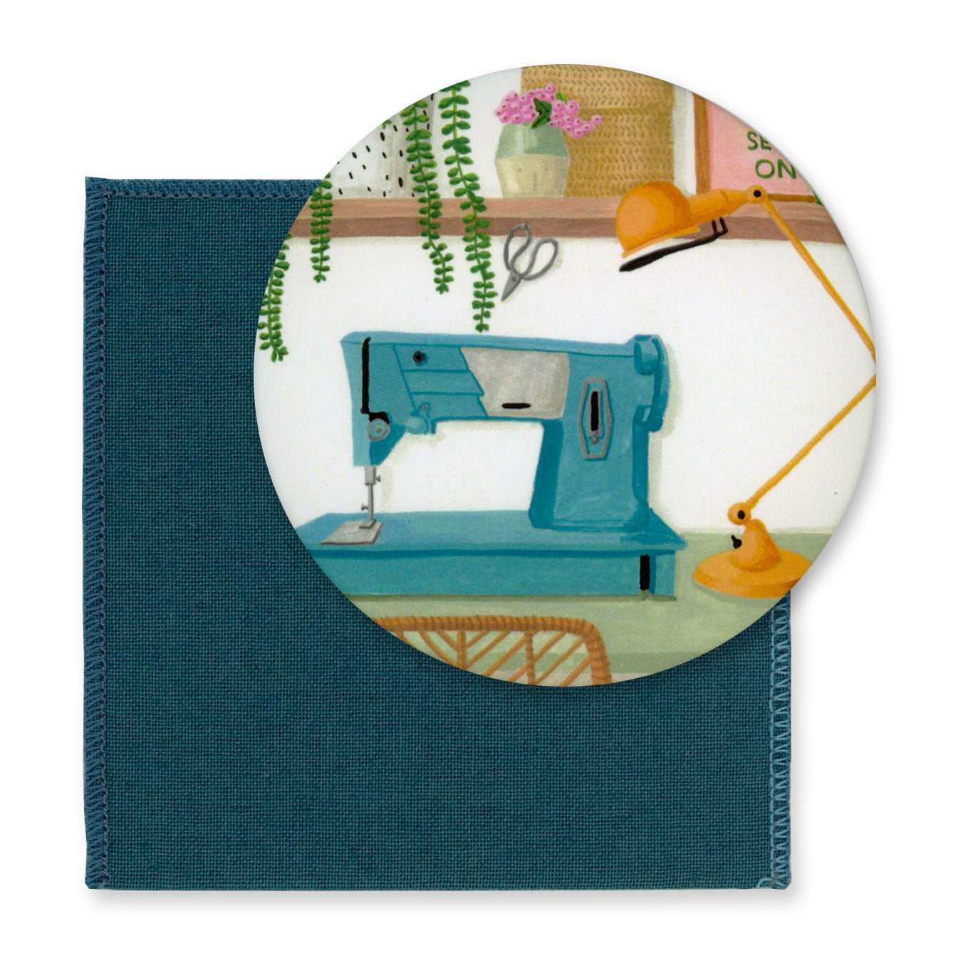 Miroir de sac Keep calm and sew on