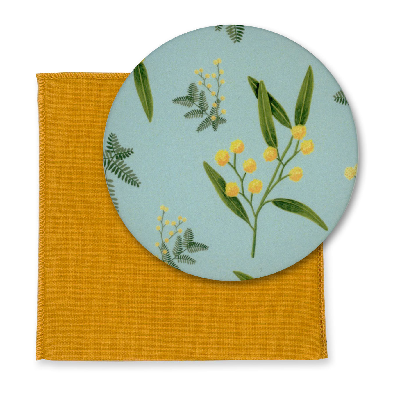 Miroir de sac Motif Mimosa