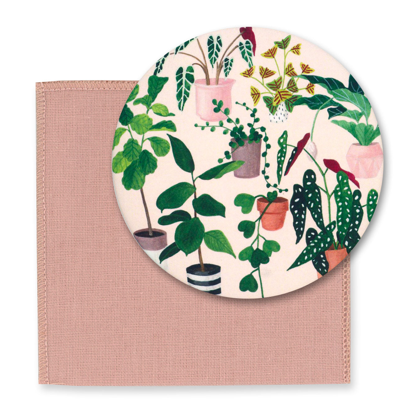 Mimosa Pattern Bag Mirror