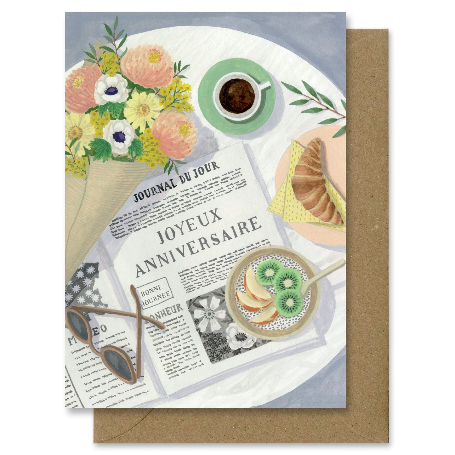 Birthday newspaper card