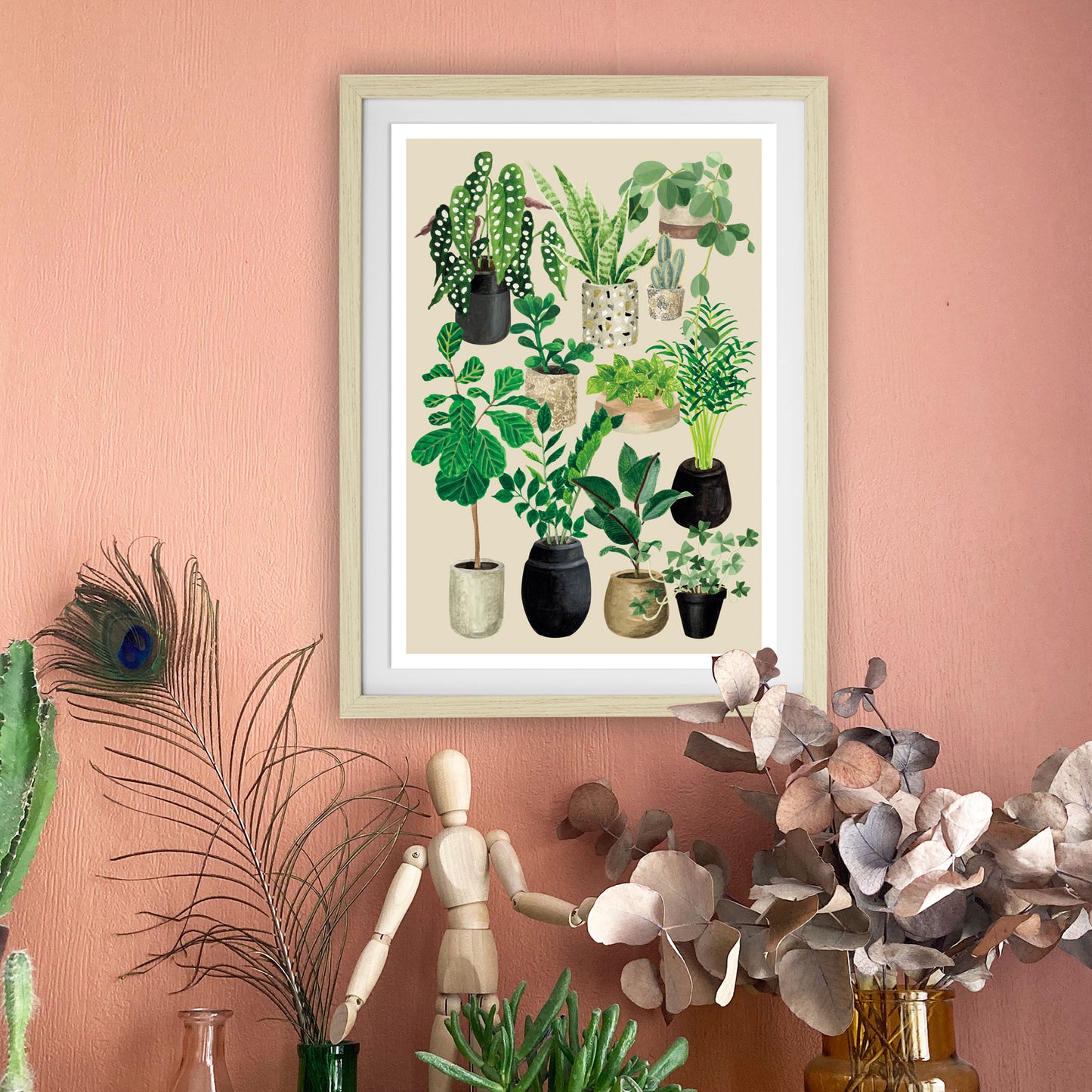 Poster Love of plants - chalk