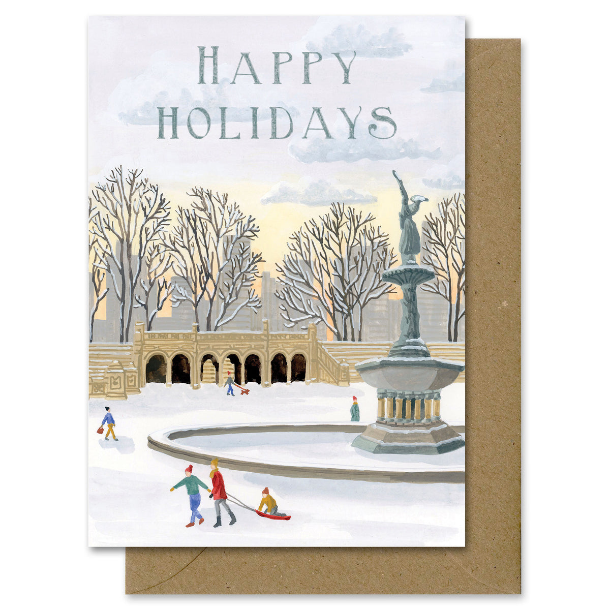 Carte Happy Holidays Central Park