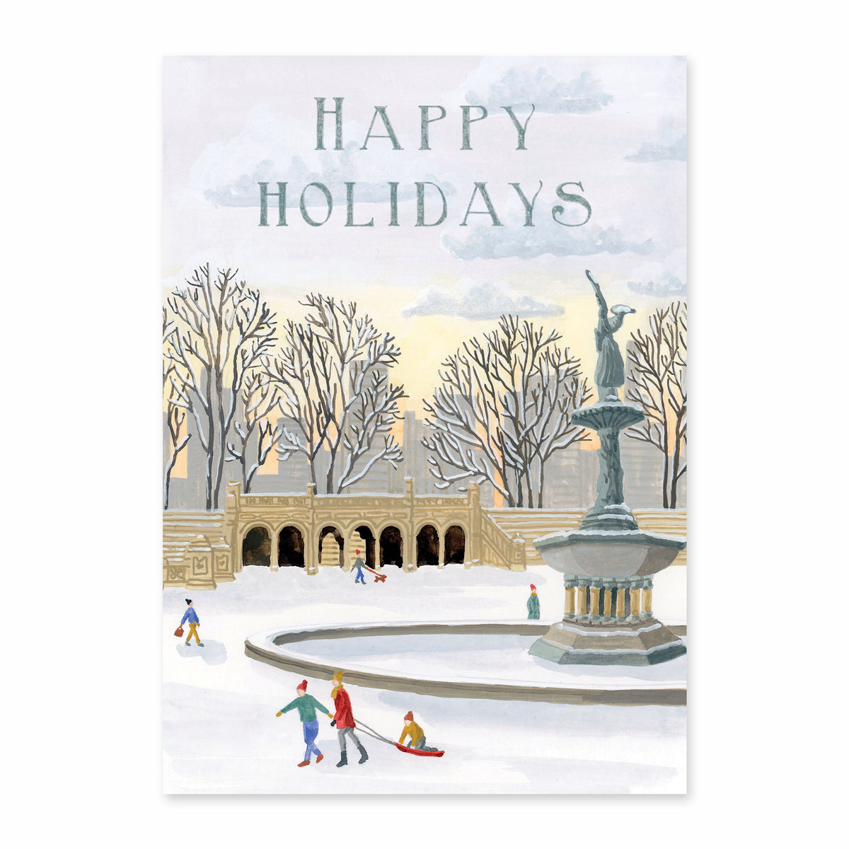 Carte Happy Holidays Central Park