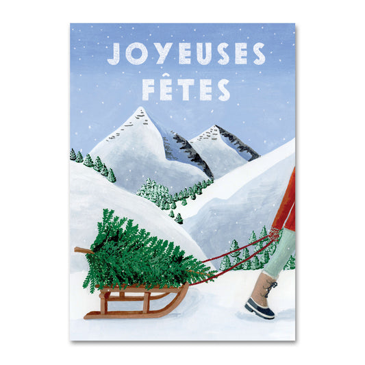 Happy Holidays Luge Card