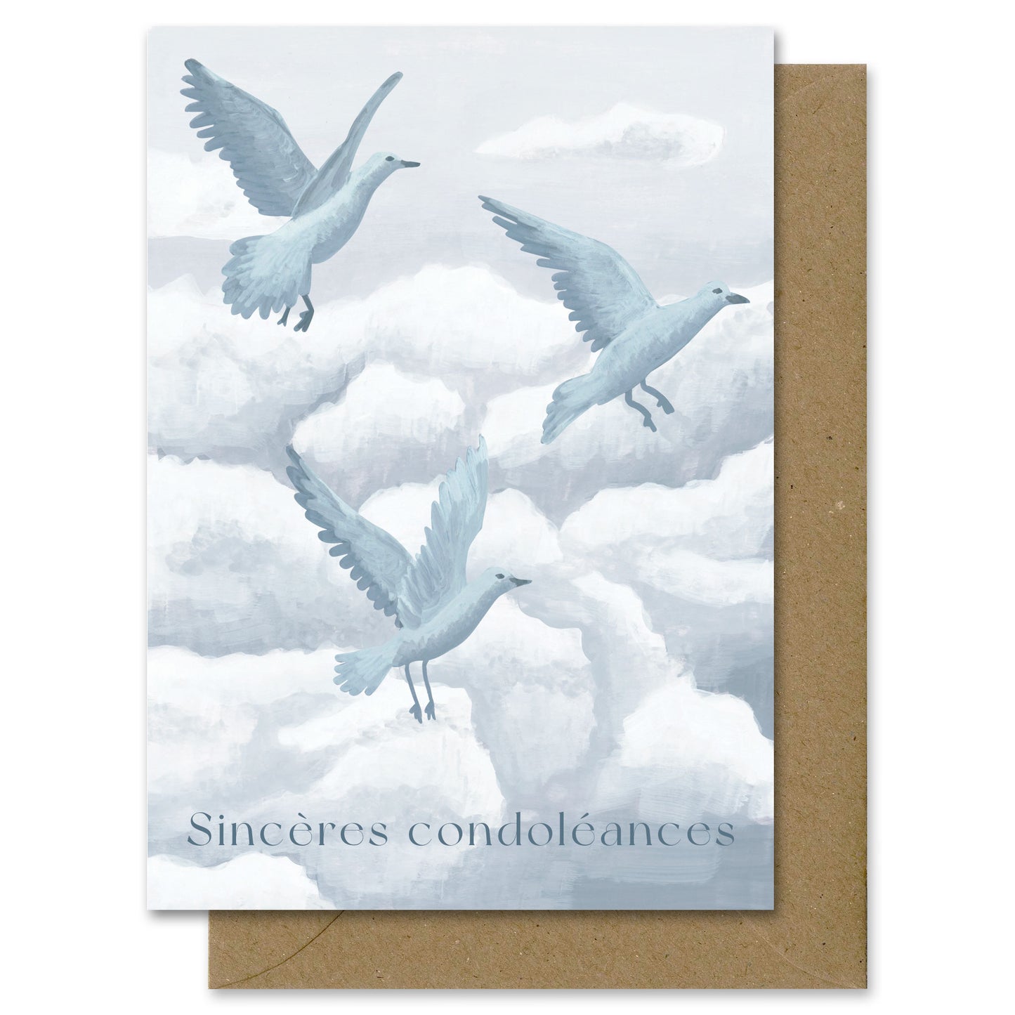 Carte de condoléances Oiseaux