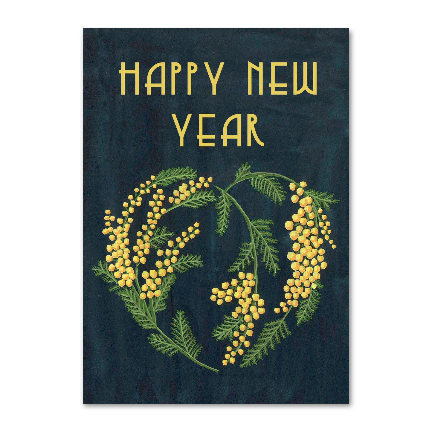 Carte Happy New Year Mimosa