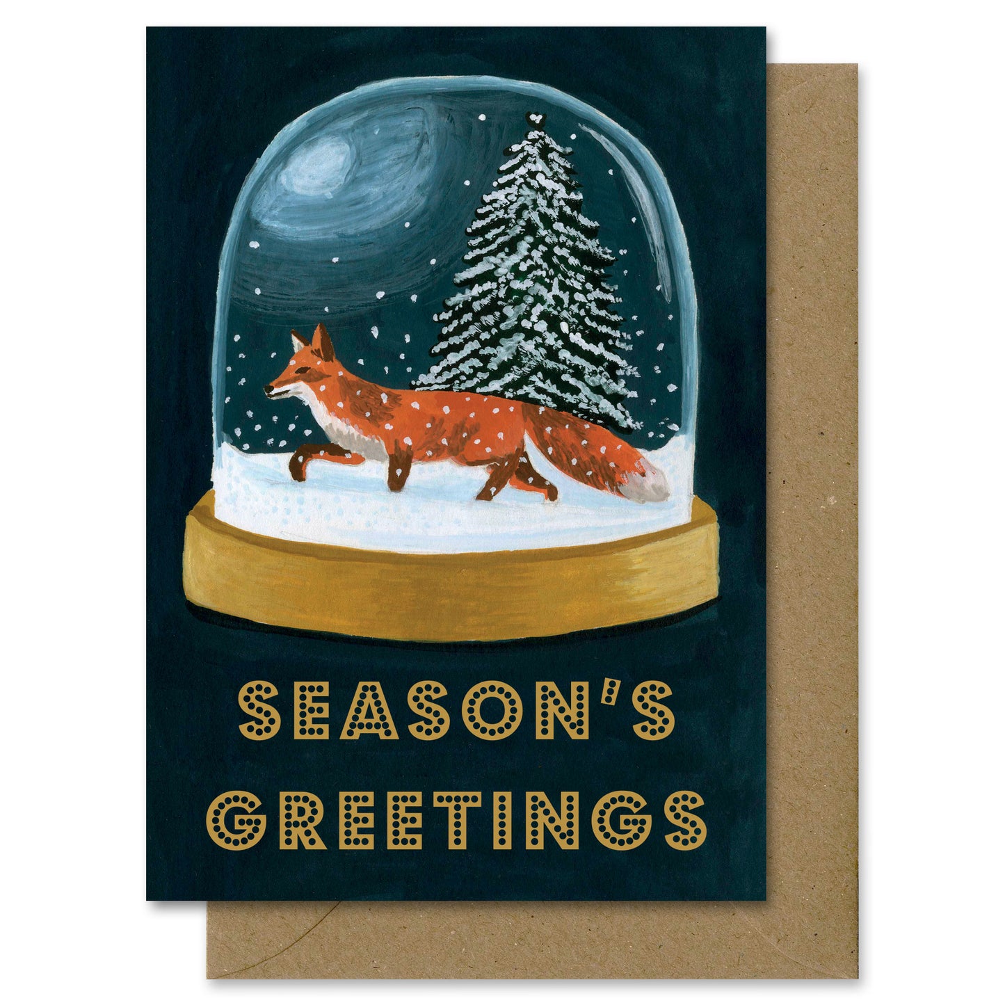 Season's greetings card Fox