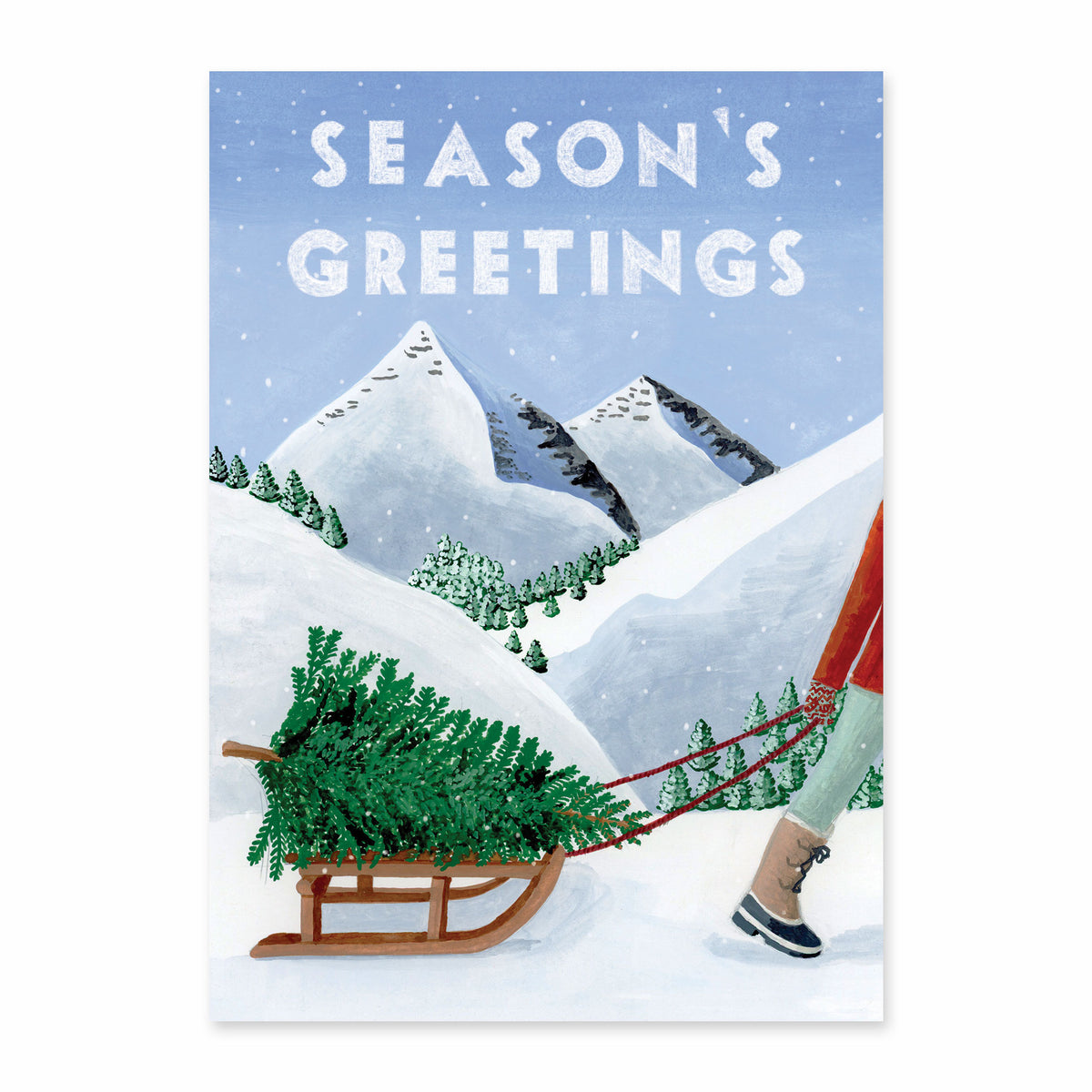 Carte Season's greetings Luge